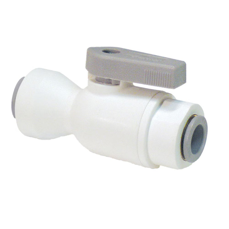 LFPP6MVUC6M by Parker | LIQUIfit® Ball Valve | 6 mm Push-to-Connect x 6 mm Push-to-Connect | 2.24" Length | Straight | Polypropylene