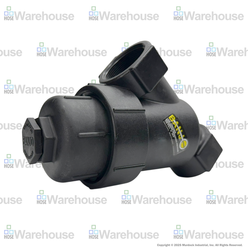 LS100-80 by Banjo | Line Y Strainer | 1" x 1" Female NPT with 80 Mesh Stainless Steel Screen | 200 PSI | Polypropylene