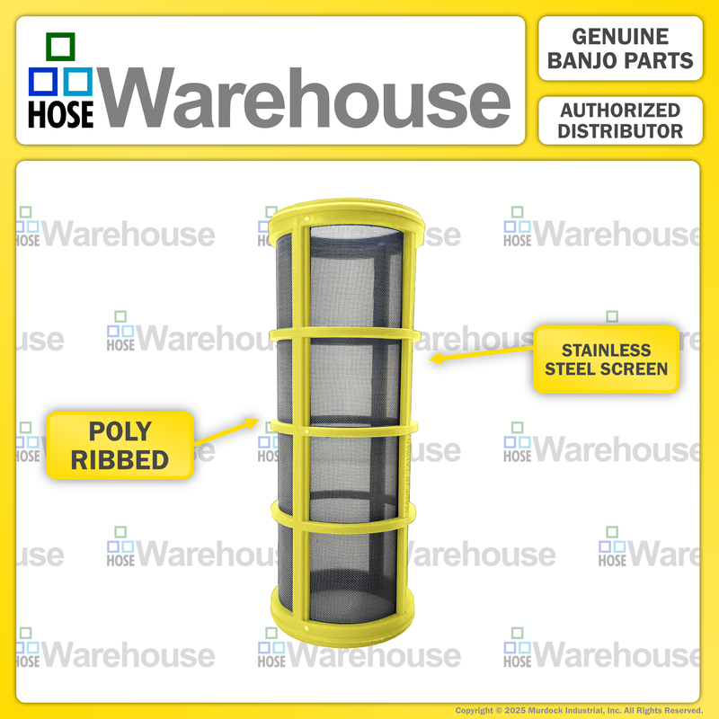 LS280 by Banjo | Replacement Part for Manifold Flange Connections | 1-1/2"-2" Y Strainer | 80 Mesh Screen
