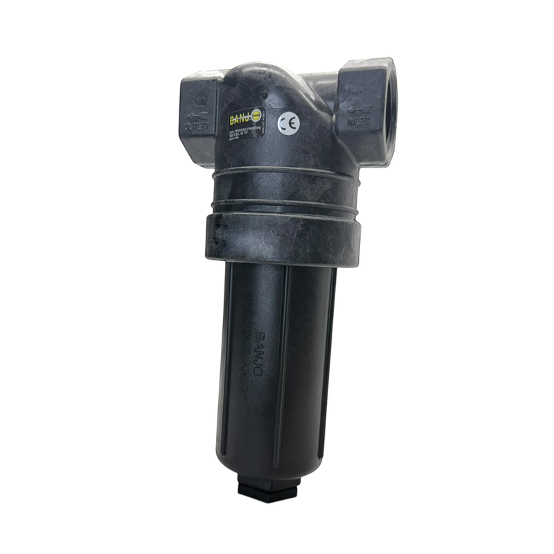 LST100-30 by Banjo | T Line Strainer | 1" x 1" Female NPT with 30 Mesh Stainless Steel Screen | 300 PSI | Polypropylene