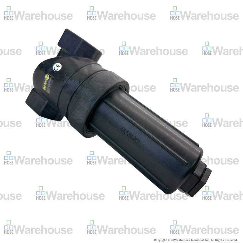LST100-80 by Banjo | T Line Strainer | 1" x 1" Female NPT with 80 Mesh Stainless Steel Screen | 300 PSI | Polypropylene