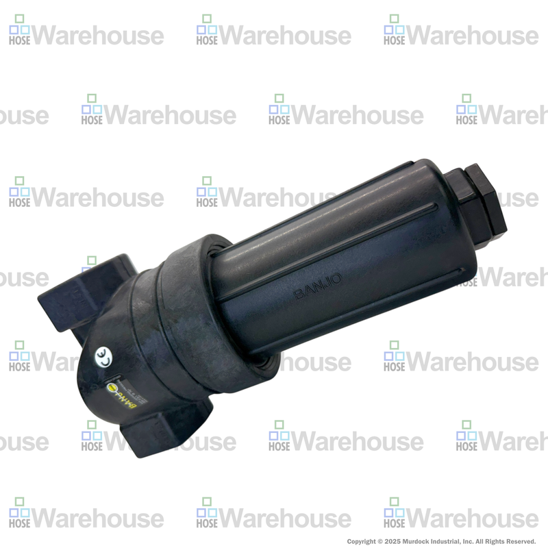 LST150-50 by Banjo | T Line Strainer | 1-1/2" x 1-1/2" Female NPT with 50 Mesh 316 Stainless Steel Screen | Gasket: EPDM | 300 PSI | Polypropylene