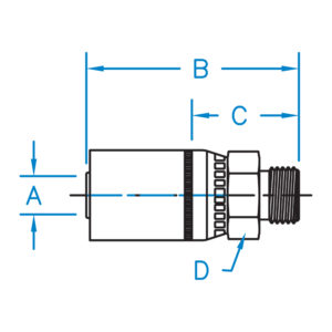 M-BSPP-12-12 by Kurt Hydraulics | Male British Parallel Pipe 60 Degree Cone | Rigid | for 3/4" Hose ID