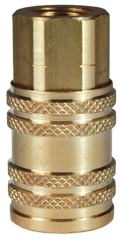 2MF2-B by Dixon Valve | Pneumatic Quick Disconnect Coupling | M-Series | 1/4" Female NPT x 1/4" Manual ARO Interchange | Socket | Nitrile Seal | Brass
