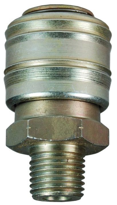 2MM3-PL by Dixon Valve | Pneumatic Quick Disconnect Coupling | M-Series | 3/8" Male NPT x 1/4" Automatic ARO Interchange | Plug | Steel/Brass