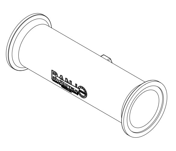 M300CPG12G by Banjo | Manifold Flange Connection | 3" Full Port Manifold Coupling | 12" Long | with 1/2" Gauge Port | Polypropylene