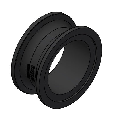 M300CPG2 by Banjo | Manifold Flange Connection | 3" Full Port Manifold Coupling | 4" Long | with Blind Gauge Port | Polypropylene