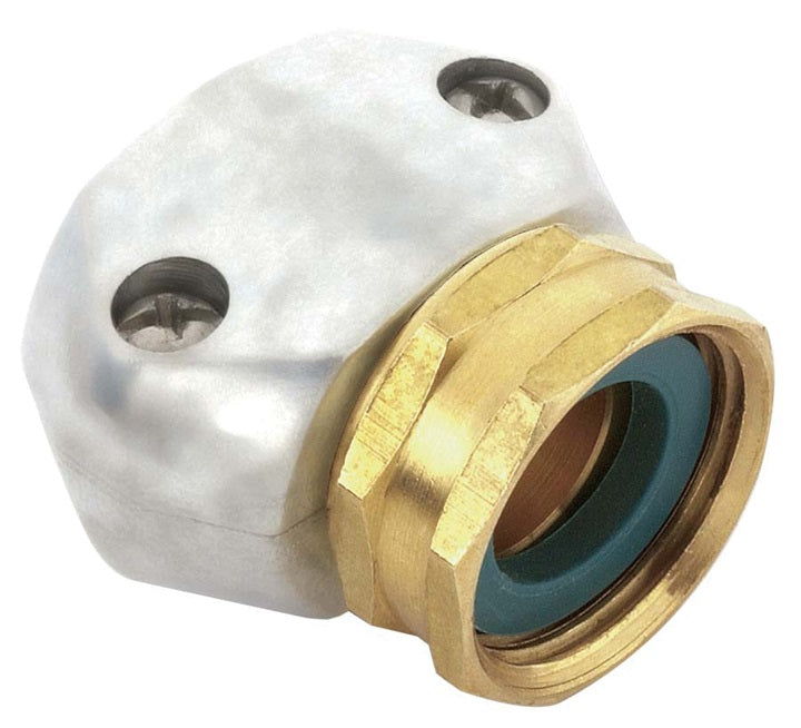 M5834F by Dixon Valve | Garden Hose Zinc Fitting | Female Hose Fitting | Fits all 5/8" and 3/4" Rubber or Plastic Hose | Brass/ Zinc