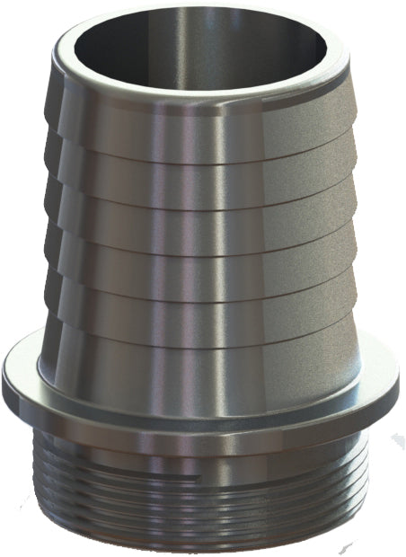 MA-400 by Campbell Fittings | Import Suction Hose Coupling | Male Shank | 4" Male NPSM Thread x 4" Hose Shank | Aluminum Shank