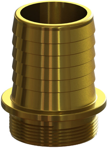 MB-150 by Campbell Fittings | Import Suction Hose Coupling | Male Shank | 1-1/2" Male NPSM Thread x 1-1/2" Hose Shank | Brass Shank