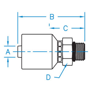 MB-16-16-W by Kurt Hydraulics | Male O-Ring Boss | Rigid | for 1" Hose ID