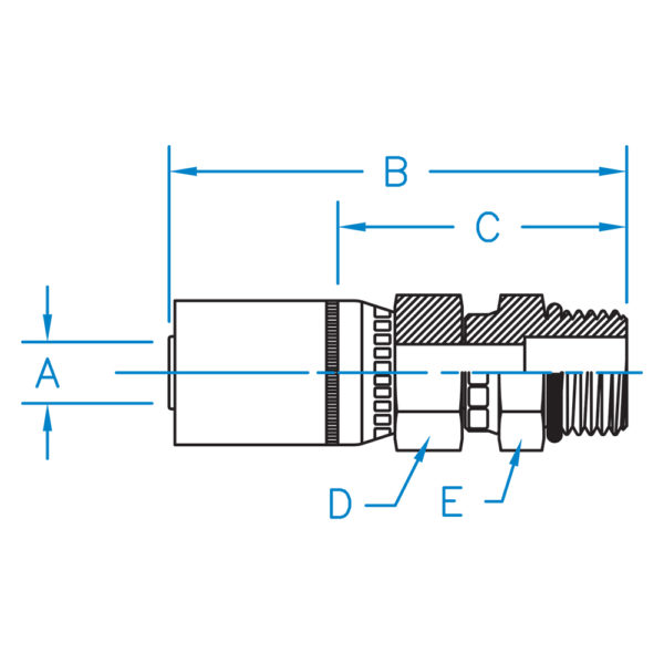 MBX-04-04 by Kurt Hydraulics | Male O-Ring Boss | Swivel | for 1/4" Hose ID
