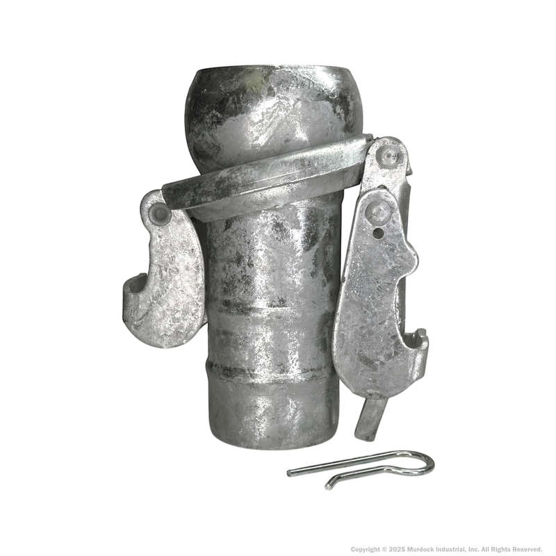 MC30912 by Dixon Valve | Type B (Bauer Style) Quick Connect Fitting | 12" Size | Male with Hose Barb | Galvanized Steel