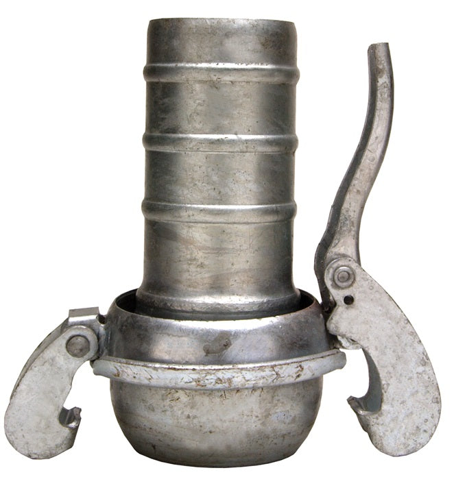 MC3096 by Dixon Valve | Type B (Bauer Style) Quick Connect Fitting | 6" Size | Male with Hose Barb | Galvanized Steel