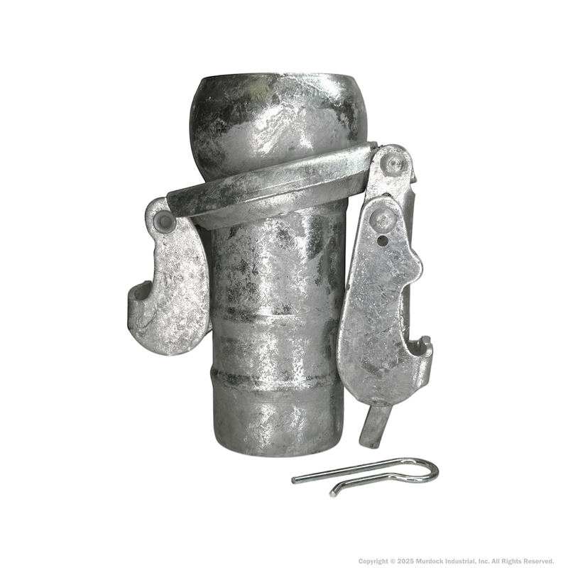 MC3093 by Dixon Valve | Type B (Bauer Style) Quick Connect Fitting | 3" Size | Male with Hose Barb | Galvanized Steel