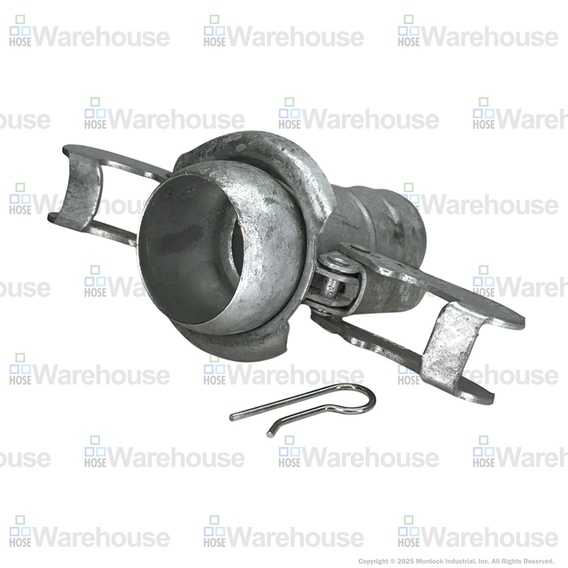 MC3093 by Dixon Valve | Type B (Bauer Style) Quick Connect Fitting | 3" Size | Male with Hose Barb | Galvanized Steel