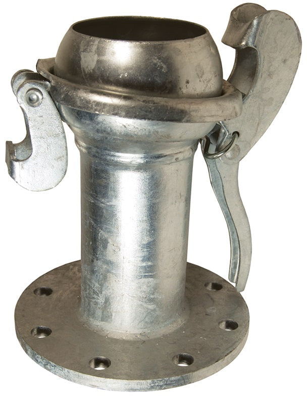 MC3136 by Dixon Valve | Type B (Bauer Style) Quick Connect Fitting | 6" Size | Male x 150# ASA Flange | Galvanized Steel