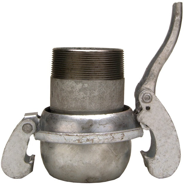MCM3113 by Dixon Valve | Type B (Bauer Style) Quick Connect Fitting | 3" Size | Male with Male NPT | Galvanized Steel