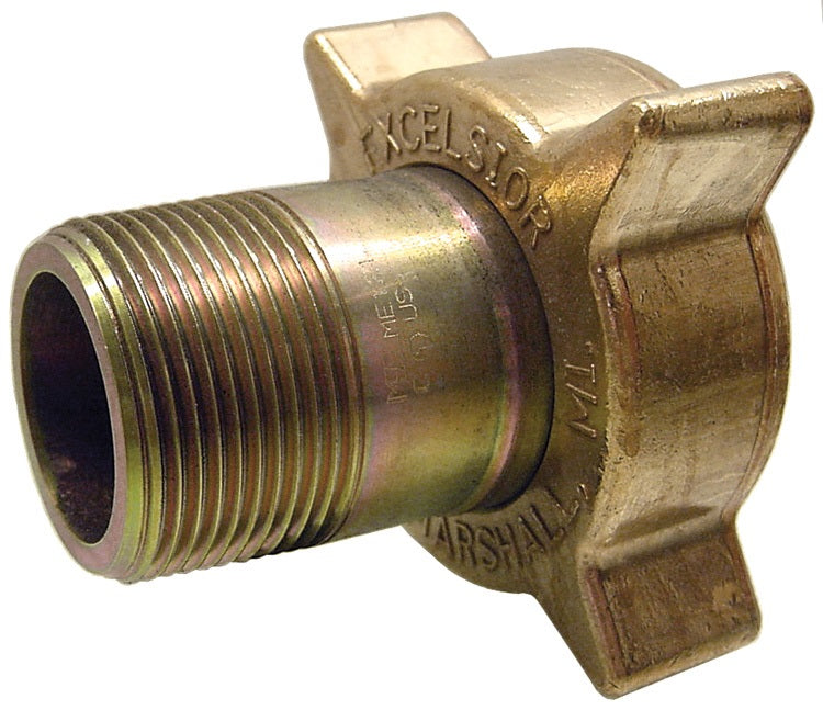ME120 by Dixon Valve | LP Gas Filler Coupling | 2-1/4" Female Acme x 1-1/4" Male NPT | Brass Nut / Brass Nipple