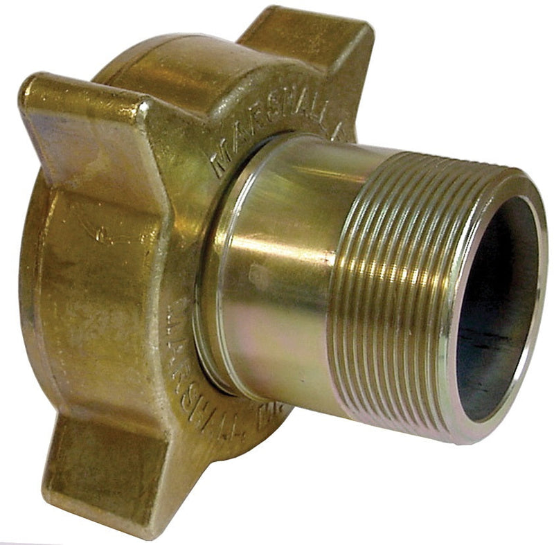 ME130 by Dixon Valve | LP Gas Filler Coupling | 3-1/4" Female Acme x 2" Male NPT | Brass Nut / Steel Nipple