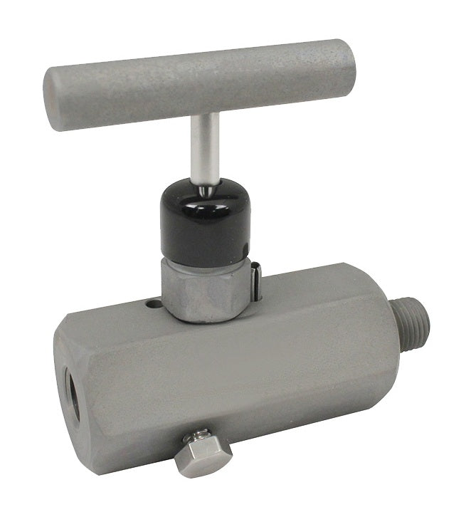 MFC702 by Dixon Valve | Block and Bleed Needle Valve | T Design Handle | Soft Seat | 1/4" Male NPT x 1/4" Female NPT | Zinc Nickel Plated Steel