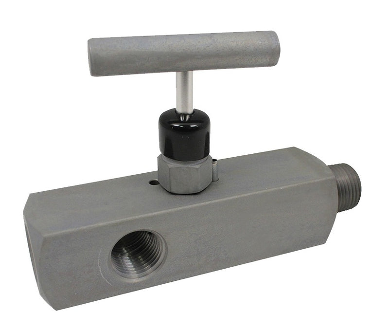 MFC20604 by Dixon Valve | Multiport Needle Valve | T Design Handle | Hard Seat | 3/4" Male NPT x 3/4" Female NPT | Zinc Nickel Plated Steel