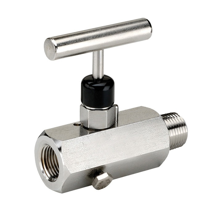 MFS604 by Dixon Valve | Block and Bleed Needle Valve | T Design Handle | Hard Seat | 1/2" Male NPT x 1/2" Female NPT | 316 Stainless Steel