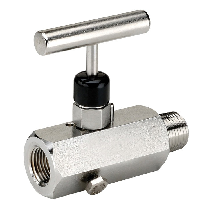 MFS702 by Dixon Valve | Block and Bleed Needle Valve | T Design Handle | Soft Seat | 1/4" Male NPT x 1/4" Female NPT | 316 Stainless Steel