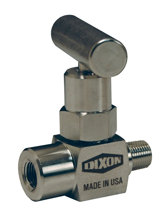 MFS102 by Dixon Valve | Mini Needle Valve | T Design Handle | 1/4" Male NPT x 1/4" Female NPT | 316 Stainless Steel