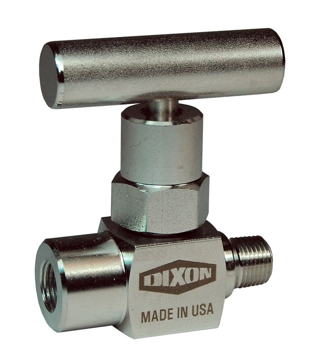 MFS101 by Dixon Valve | Mini Needle Valve | T Design Handle | 1/8" Male NPT x 1/8" Female NPT | 316 Stainless Steel