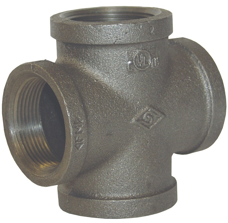 MIC75 by Dixon Valve | Cross Adapter | 3/4" Female NPT x 3/4" Female NPT x 3/4" Female NPT x 3/4" Female NPT | 150# Iron