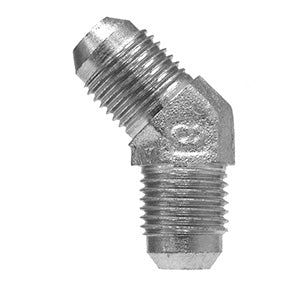 25044 by Midland | Hydraulic Adapter Union | 45° Elbow | 1/4" Male JIC 37° x 1/4" Male JIC 37° | Steel