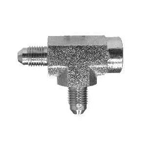 260686 by Midland | Hydraulic Adapter | Tee | 1/2" Male JIC 37° x 3/8" Female NPTF Run x 1/2" Male JIC 37° | Steel