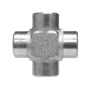 56526 by Midland | Hydraulic Female Pipe Cross | 3/8" Female Pipe x 3/8" Female Pipe x 3/8" Female Pipe x 3/8" Female Pipe | Steel