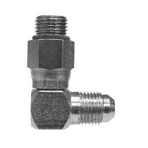 6801NWS1010 by Midland | Hydraulic Adapter | 90° Elbow | 5/8" Male 37° JIC x 5/8" Male O-Ring Swivel | Steel