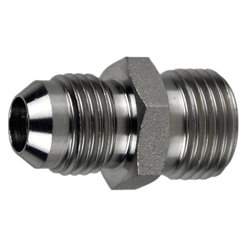 7005-06-L08-14 by Midland | Hydraulic Metric Adapter | 3/8" Male JIC 37° x 14x1.5 Male Metric Light | Steel