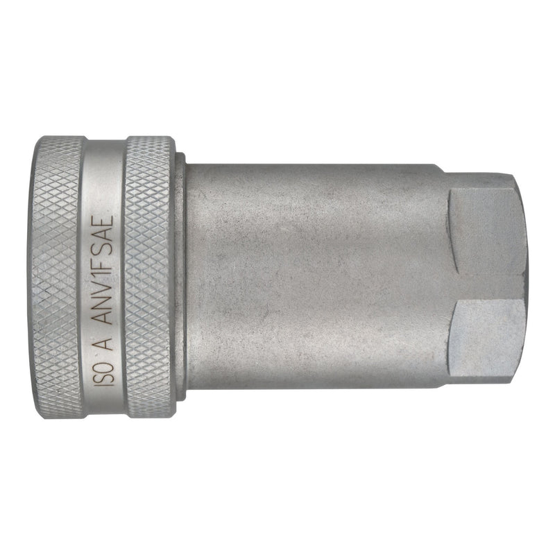 ANV14FSAE by Midland | Hydraulic Quick Disconnect | ISO-A Socket | 1/4" Body Size x 1/4" Female SAE O-Ring Boss | Steel