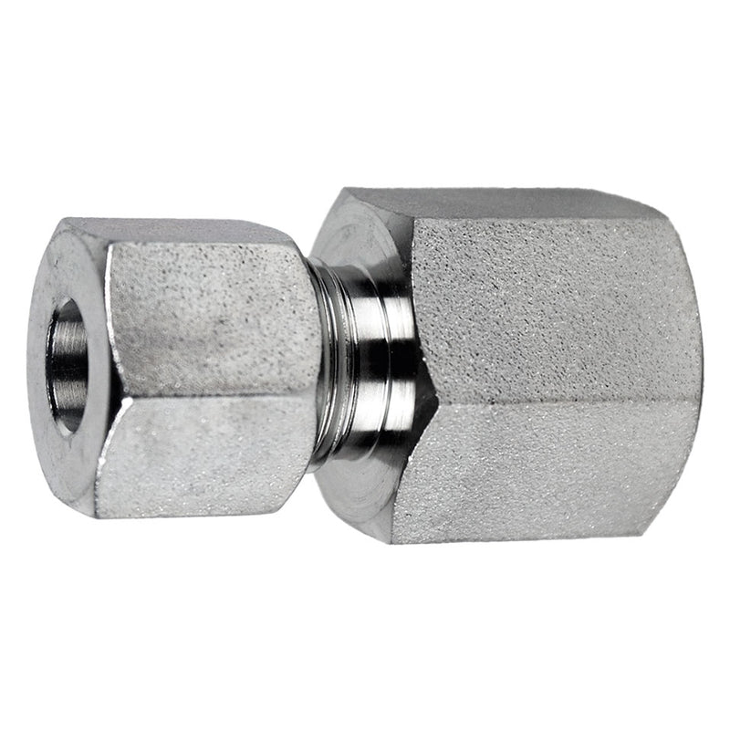 D7405-L10-04 by Midland | Hydraulic Metric Compression Fitting | DIN to Female BSPP Adapter | Light | L10 Tube OD x 1/4" Female BSPP | Steel