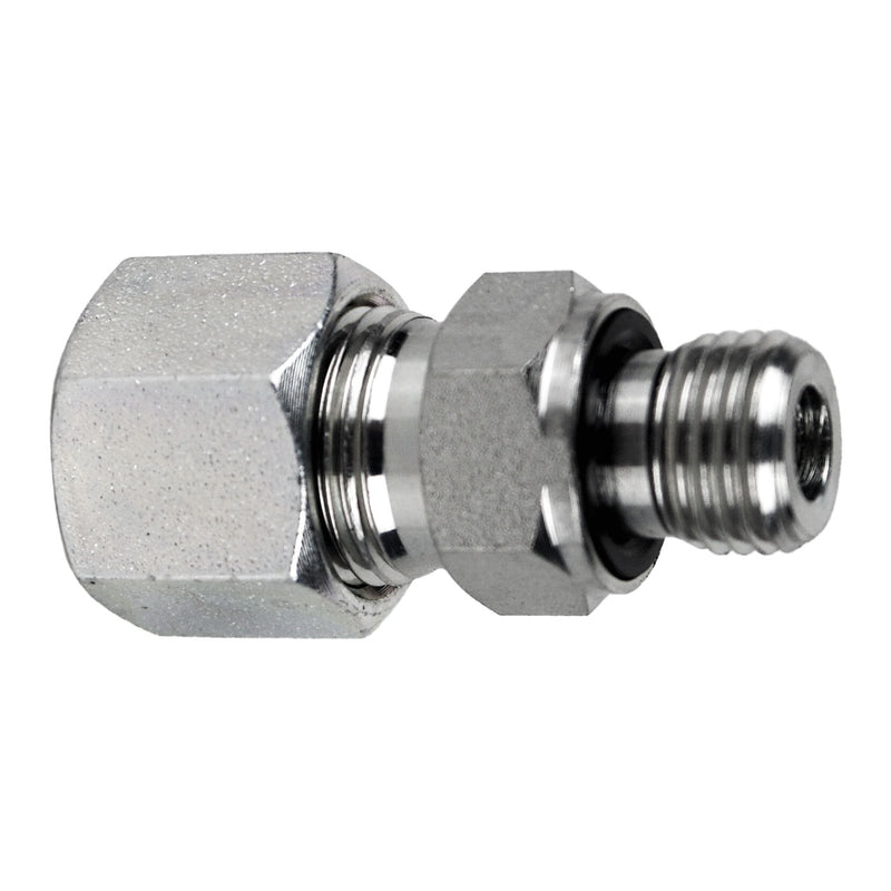 D8400-L08-12-ED by Midland | Hydraulic Metric Compression Fitting | DIN to Male Metric | Light | L08 Tube OD x M12x1.5 Male Metric | Steel