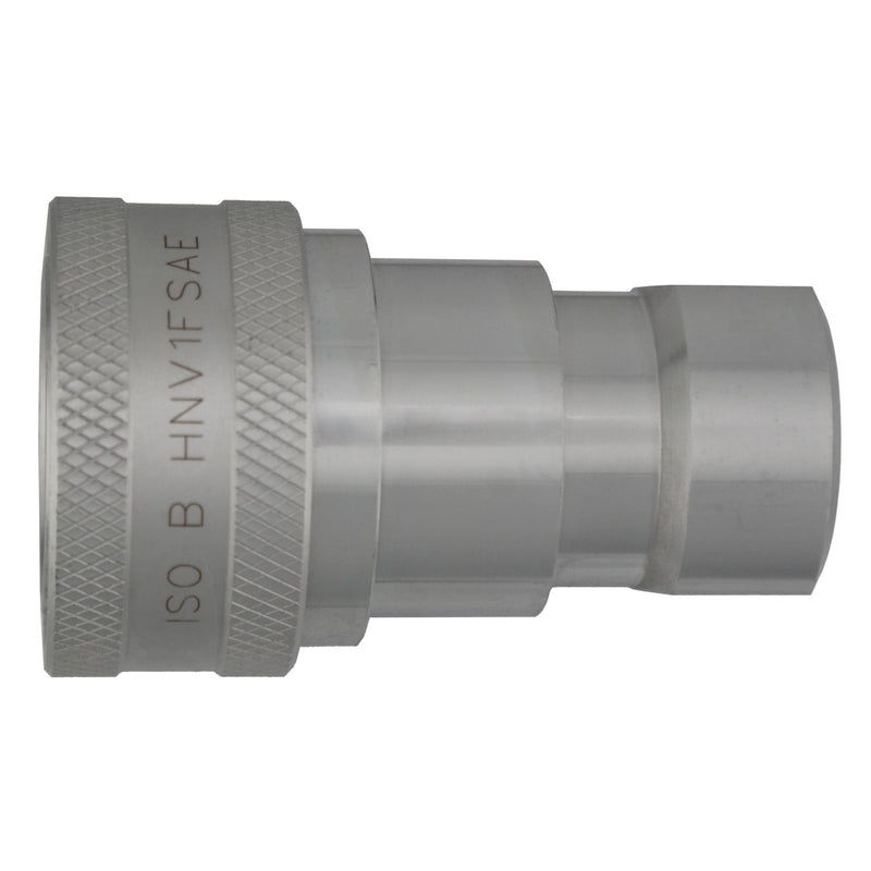 HNV34FSAE by Midland | Hydraulic Quick Disconnect | ISO-B Socket | 3/4" Body Size x 3/4" Female SAE O-Ring Boss | Steel