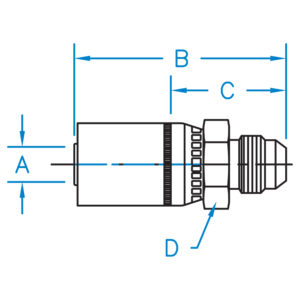 MJ-08-10 by Kurt Hydraulics | Jump Size | Male 37 Degree JIC | Rigid | for 1/2" Hose ID