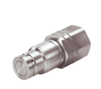 ML10FFP37 Hansen® by Danfoss | Quick Disconnect Coupling | MLFF Series | 3/8" Female NPT x 3/8" ISO 16028 Flat Face/Dry Break | Plug | NBR+AU Seal | 316L Stainless Steel