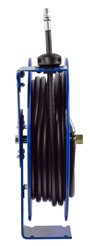 MP-N-450 by Coxreels | SH Series | 2,500 PSI Spring Driven Hose Reel for Air, Water & Oil | 1/2" Hose ID, 1/2" FNPT Inlet x 1/2" MNPT Hose End | Steel | 50ft Rubber Hose Included