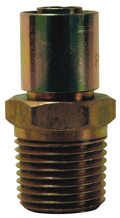 MPC-16-16 by Dixon Valve | Crimp Fitting for PTFE Hose | with Crimp Collar | 1" Rigid Male Pipe x -16 Hose Size | Carbon Steel