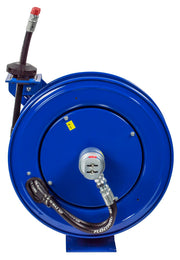MPD-N-430 by Coxreels | MPD Series | 2,500 PSI Dual Hose Spring Driven Hose Reel for Hydraulic Oil | 1/2" Hose ID, 3/8" FNPT Inlet x 3/8" MNPT Hose End | Steel | 30ft Synthetic Rubber Hose Included