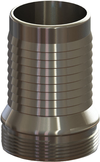 MS-16 by Campbell Fittings | Suction Hose Coupling | Male Shank | 4" Male NPSM Thread x 4" Hose Shank | Plated Steel Shank