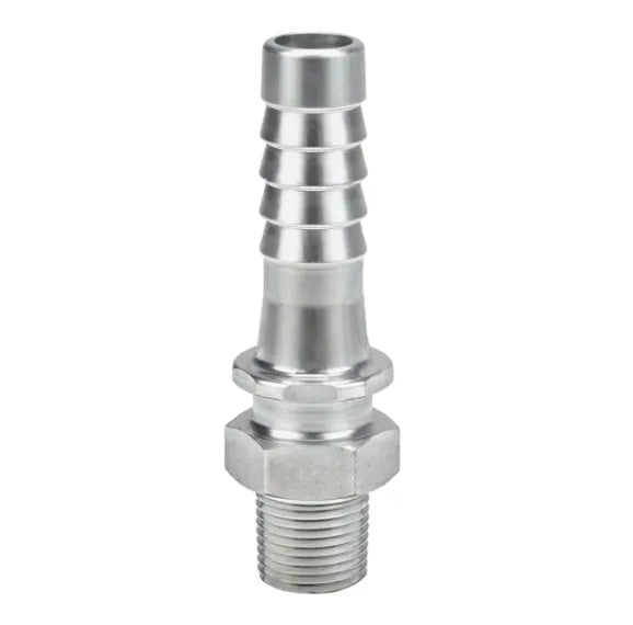 MS12X8 by Dixon Valve | Boss® Male Stem | 1/2" Male NPT x 3/4" Hose Barb | Plated Steel (Bar Stock)
