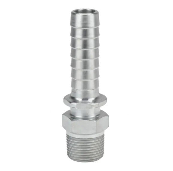 MS6 by Dixon Valve | Boss® Male Stem | 3/4" Male NPT x 3/4" Hose Barb | Plated Steel (Bar Stock)
