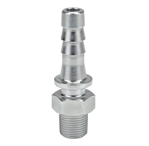 MS8X6 by Dixon Valve | Boss® Male Stem | 3/8" Male NPT x 1/2" Hose Barb | Plated Steel (Bar Stock)