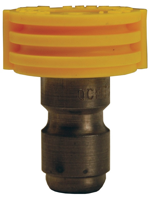 MSP415 by Dixon Valve | Quick Connect Spray Nozzle | 1/4" Straight-Through Plug Inlet | 15Â° Spray Angle | Size #4 | Yellow